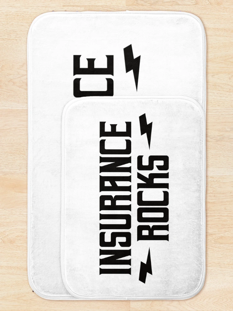 Thumbnail 5 of 6, Bath Mat, Insurance Rocks designed and sold by teesaurus.
