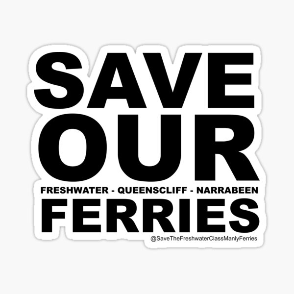 Save The Manly Ferries Sticker