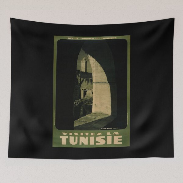 Item preview, retro classic Visitez la Tunisie poster designed and sold by CorasPosters.