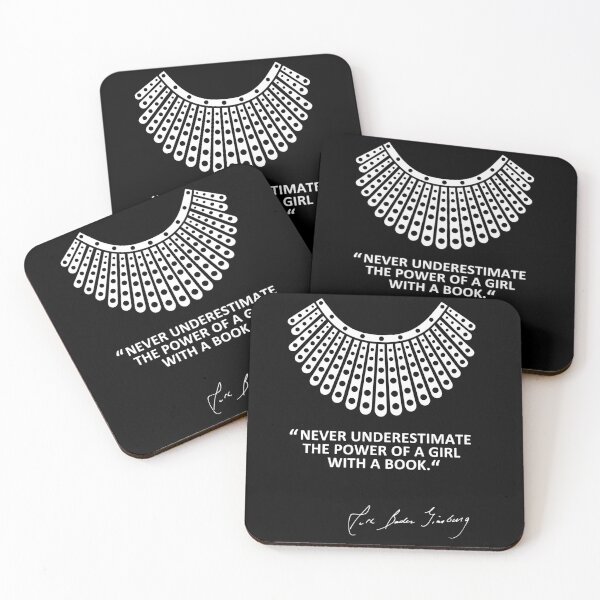 Item preview, Never underestimate the power of a girl with a book - RBG designed and sold by REApparelCo.