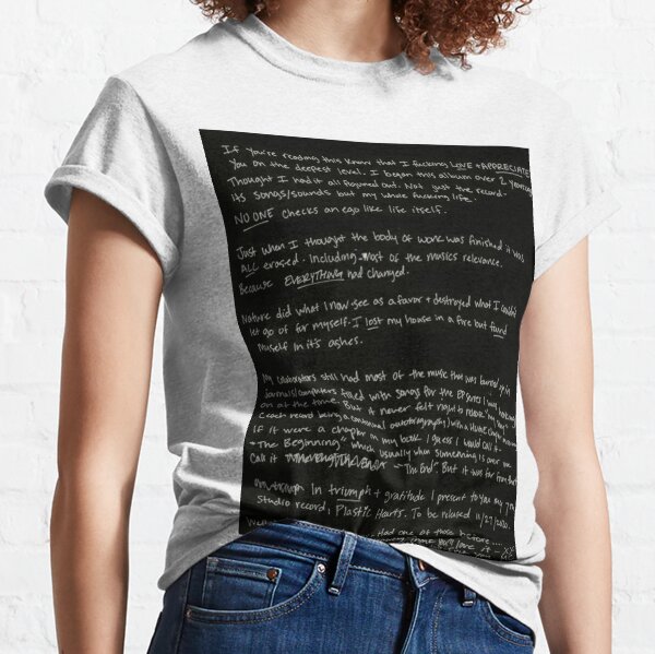 MILEY CYRUS - WRITTEN NOTE - PLASTIC HEARTS Classic T-Shirt