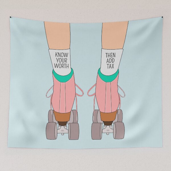 Item preview, Sassy Self Worth Vintage Roller Skates Skater Girl Aesthetic designed and sold by Miss Tea Positive.