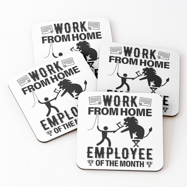 Item preview, Work From Home Employee Of The Month designed and sold by GravitiTees.