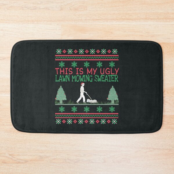 Item preview, Ugly Christmas lawn mowing sweater designed and sold by SidTastic .