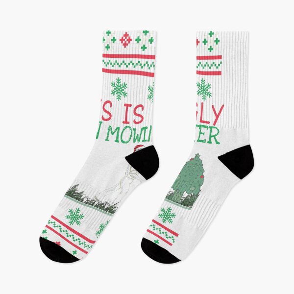 Item preview, Ugly Christmas lawn mowing sweater designed and sold by SidTastic .