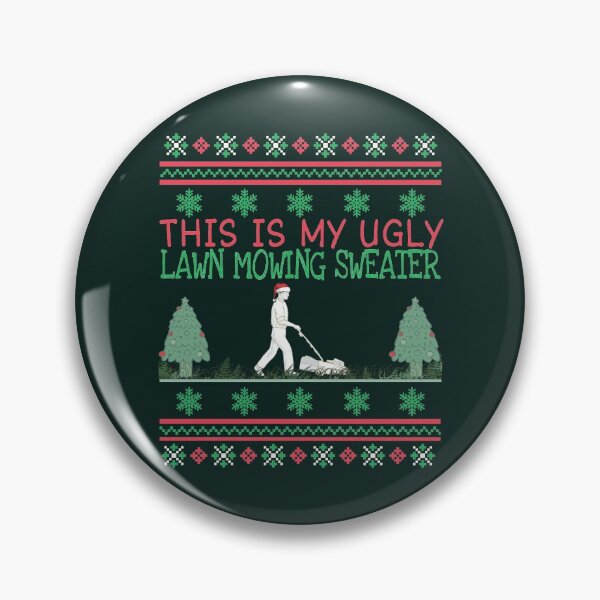Item preview, Ugly Christmas lawn mowing sweater designed and sold by SidTastic .
