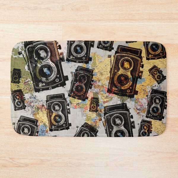 Item preview, Vintage Travel Camera Pattern designed and sold by idovedesign.
