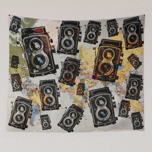 Item preview, Vintage Travel Camera Pattern designed and sold by idovedesign.