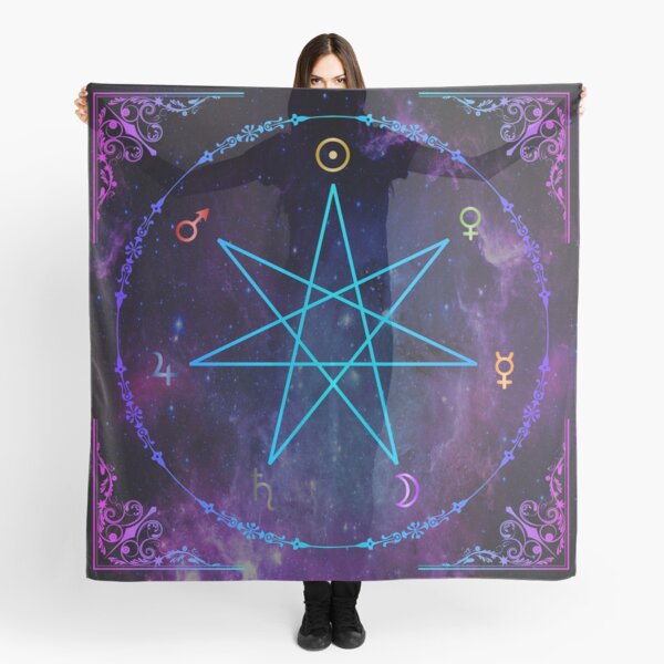 Traditional Planetary Magick - 7 Pointed Star (Classical Ancient Astrology) Scarf