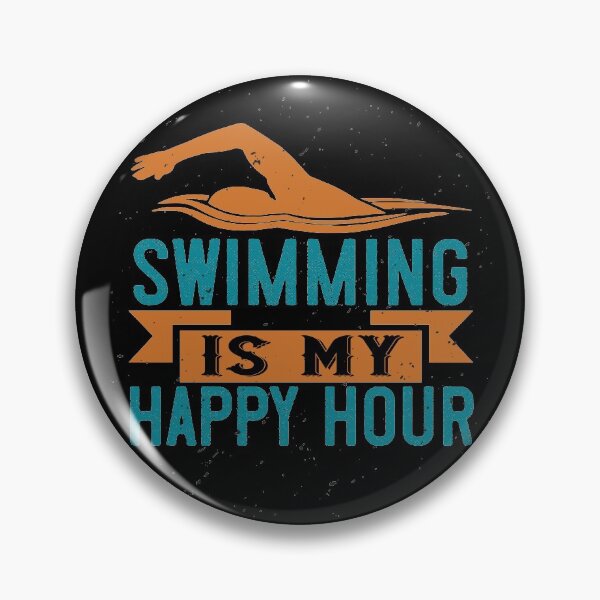 Item preview, Swimming Is My Happy Hour designed and sold by GoodVibeDesign.