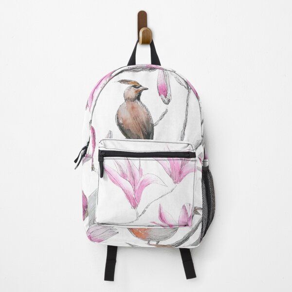 Item preview, hand painted magnolia flowers and birds designed and sold by ColorandColor.