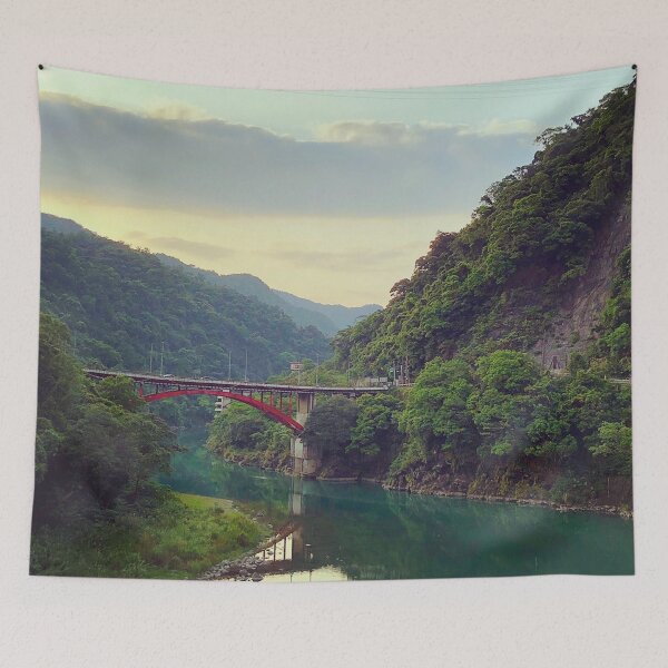 Item preview, Beautiful Mountainview with a Bridge and a River designed and sold by Buzzzzz8484.