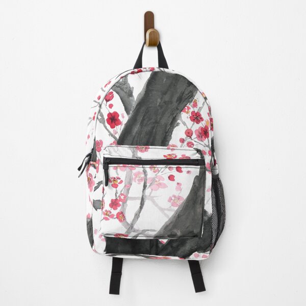 Item preview, hand painted red plum flower forest watercolor designed and sold by ColorandColor.