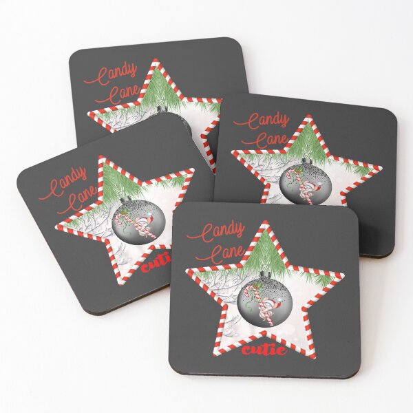 Item preview, Candy Cane Cutie - Dark Grey Background   designed and sold by PawsitiveMum.