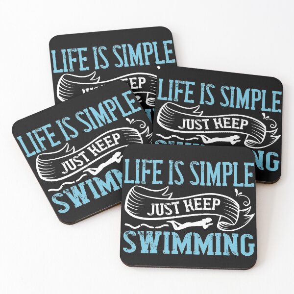 Item preview, Life Is Simple Just Keep Swimming designed and sold by GoodVibeDesign.