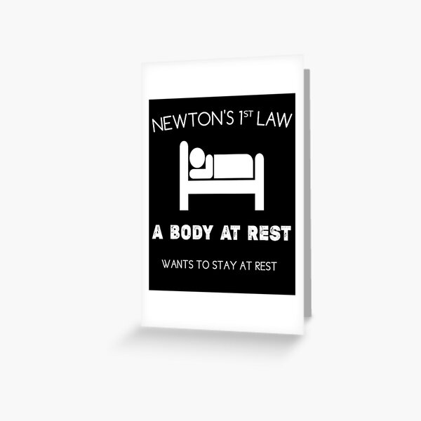 Item preview, Newton's First Law - Funny Physics Joke - classical mechanics - Newton's laws of motion designed and sold by Essakhi12.