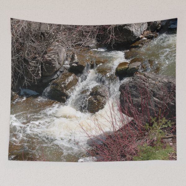 Item preview, Scenic mountain beauty with wild plants, trees, blue skies and clouds designed and sold by Ventures1.