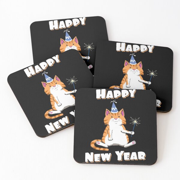 Item preview, New Year Quotes Happy New Year Cat Pun designed and sold by MGO-Design.