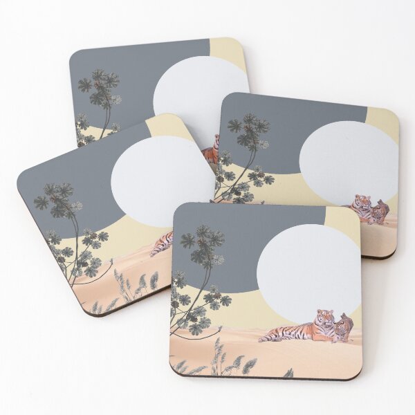 Item preview, Abstract Art Tigers in the Desert at Night  designed and sold by Little Joys Art.