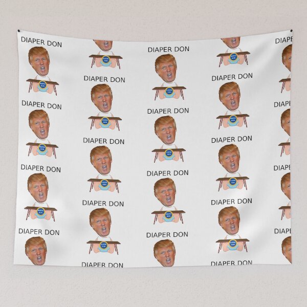 Item preview, Diaper Don Funny Illustration designed and sold by fantasticpud.