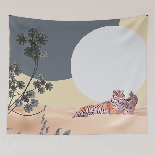 Item preview, Abstract Art Tigers in the Desert at Night  designed and sold by Erika Bartha.