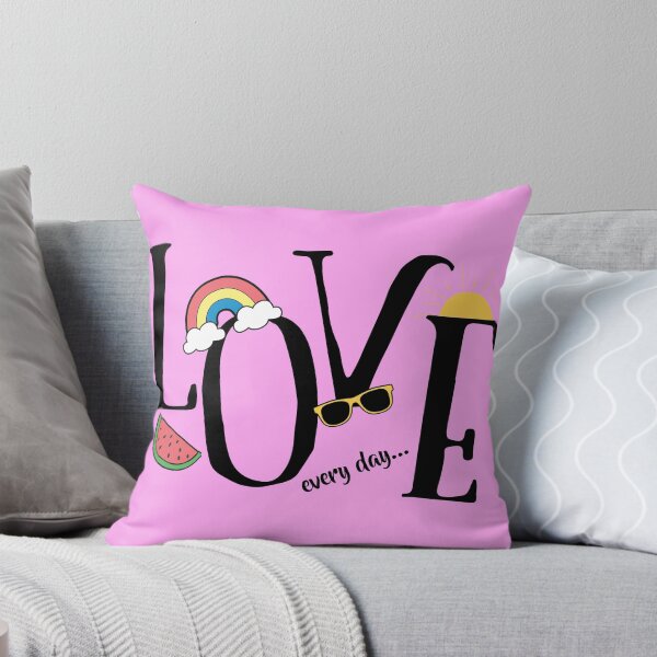 Item preview, Love Every Day, Rainbow Graphic, T Shirt Print Sticker and Frames designed and sold by Mrunner.