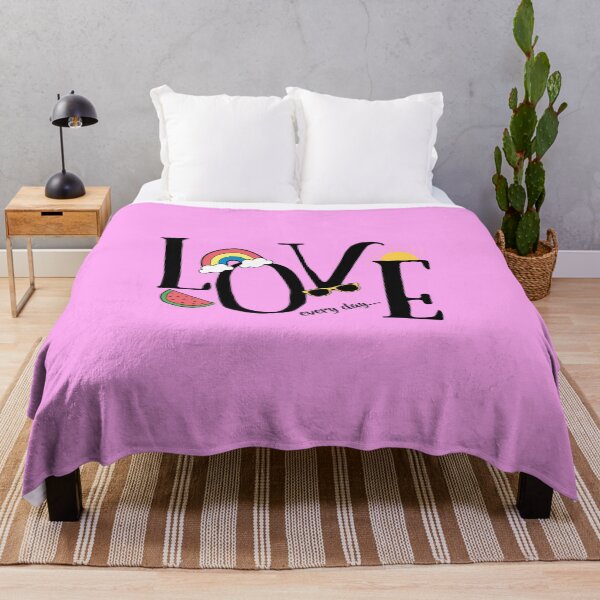 Item preview, Love Every Day, Rainbow Graphic, T Shirt Print Sticker and Frames designed and sold by Mrunner.