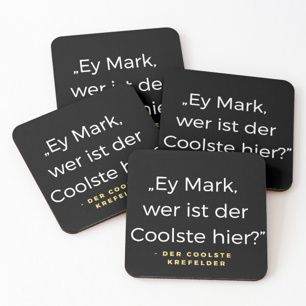 Item preview, Ey Mark, wer ist der coolste hier? - Der coolste Krefelder Quote designed and sold by ubaDesigns.