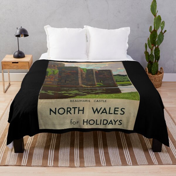 Item preview, retro classic North Wales for holiday poster designed and sold by CorasPosters.