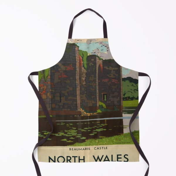 Item preview, retro classic North Wales for holiday poster designed and sold by CorasPosters.
