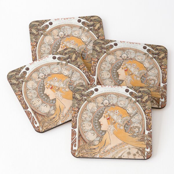 Item preview, Zodiaque or La Plume (ca. 1896–1897) by Alphonse Maria Mucha. designed and sold by DarkMatter2016.