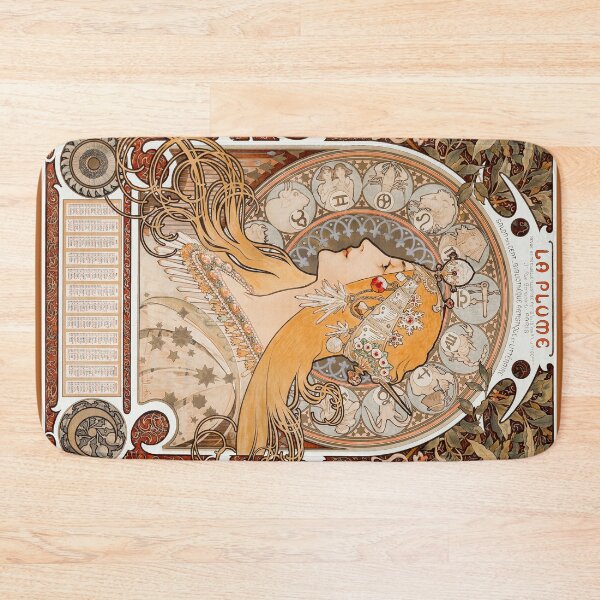Item preview, Zodiaque or La Plume (ca. 1896–1897) by Alphonse Maria Mucha. designed and sold by DarkMatter2016.