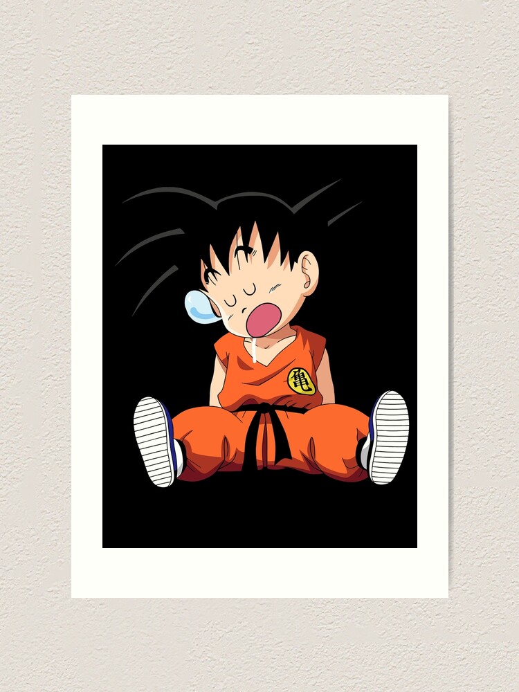 Baby Goku Sleeping Funny Goku Dragon Ball Art Print By Bestgiftxmas Redbubble