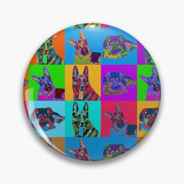 Item preview, German Shepherd Dog - Pop Art Grid designed and sold by k9printart.