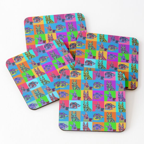 Item preview, German Shepherd Dog - Pop Art Grid designed and sold by k9printart.