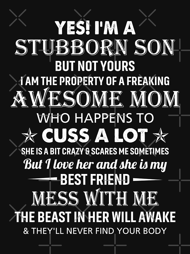 I'm A Proud Step-Mom of Awesome Step-Son Mothers Day Gift T-shirts Pullover Hoodies Black/S