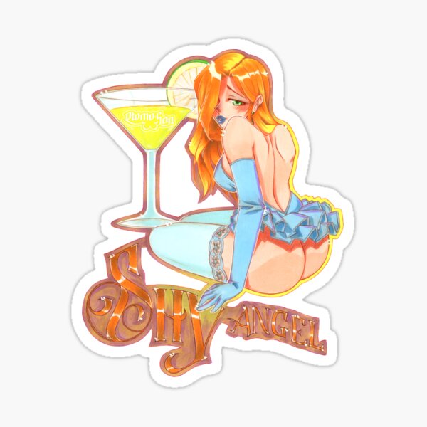 Shy Angel Sticker