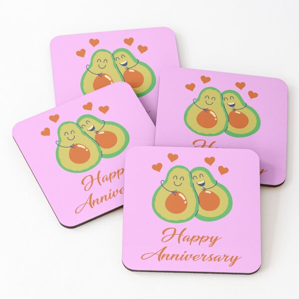 Item preview, Happy Anniversary Cute Avocados designed and sold by Piztees.