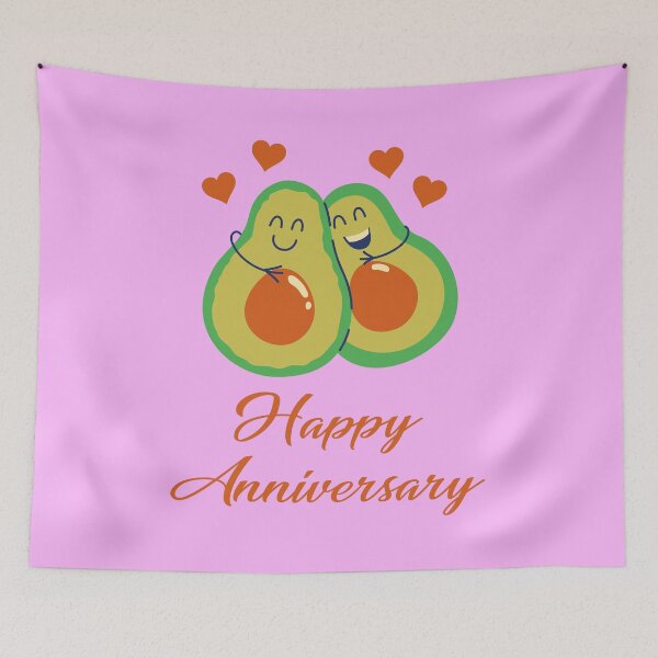 Item preview, Happy Anniversary Cute Avocados designed and sold by Piztees.