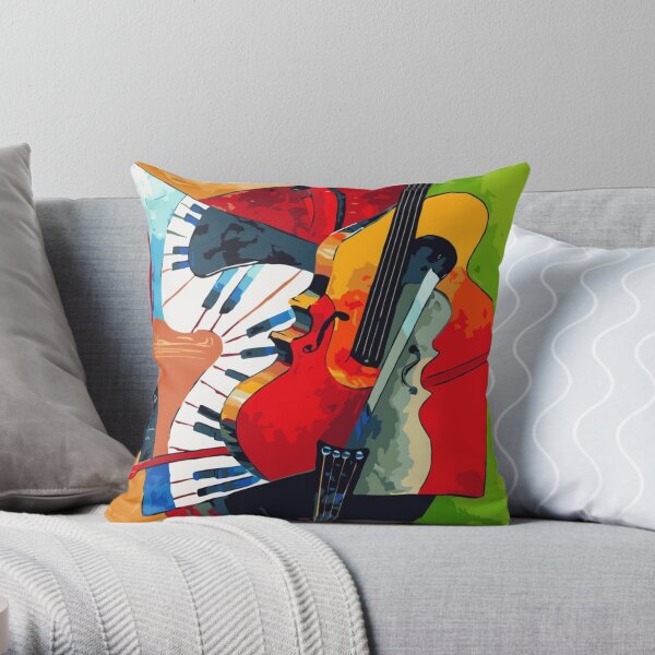 Picasso Music Throw Pillow