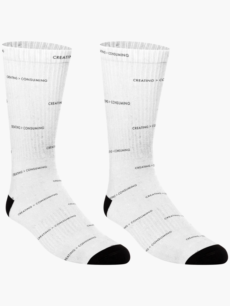 Thumbnail 3 of 5, Socks, Creating > Consuming designed and sold by scriptblast.