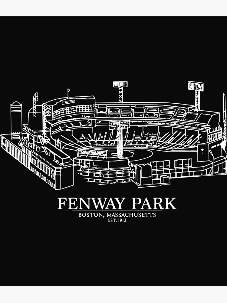  Fenway Park Blueprint Seating Chart Vintage Fenway