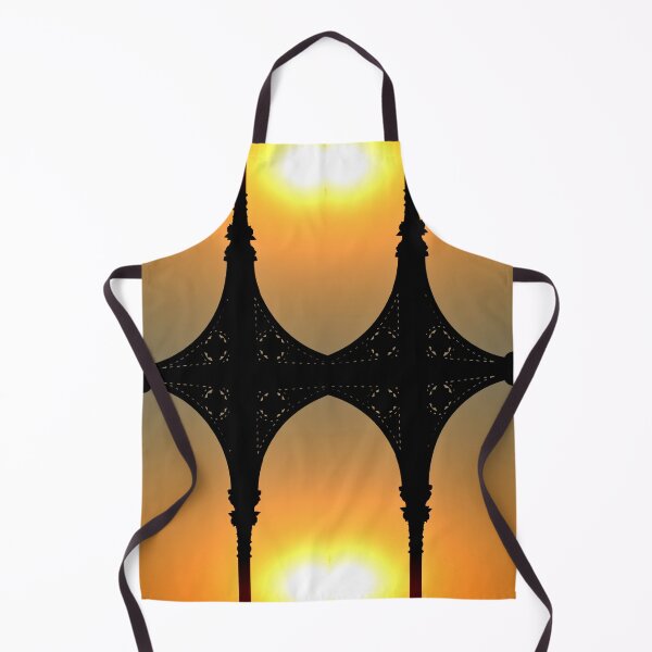 Item preview, Mirrored photography of vibrant orange and yellow sunset sky with carved wood silhuette designed and sold by CiniArt.