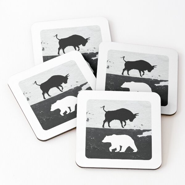 Item preview, Bull and bear / yin yang stock market designed and sold by FourNuns.