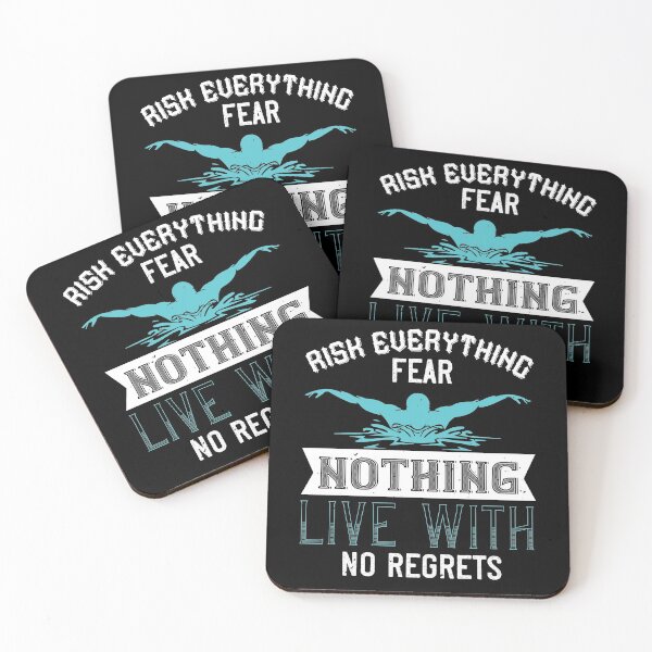 Item preview, Risk Everything Fear Nothing Live With No Regrets designed and sold by GoodVibeDesign.