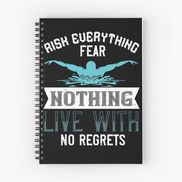 Item preview, Risk Everything Fear Nothing Live With No Regrets designed and sold by GoodVibeDesign.