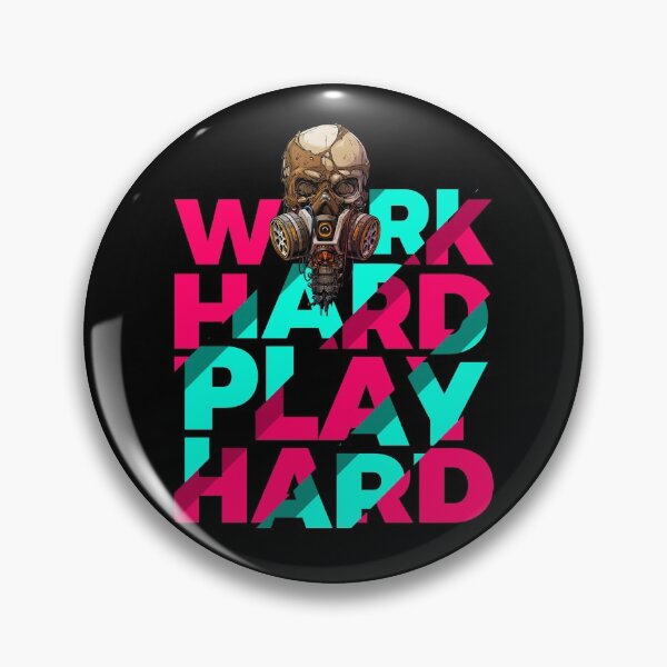 Item preview, Work Hard Play Hard Skull Motivation designed and sold by arendbotha.