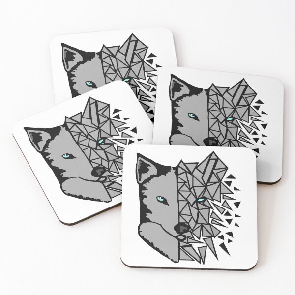 Item preview, Geometric Gery Wolf - White designed and sold by Trace1234.