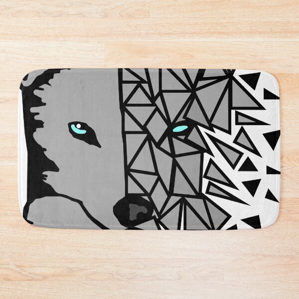 Item preview, Geometric Gery Wolf - White designed and sold by Trace1234.