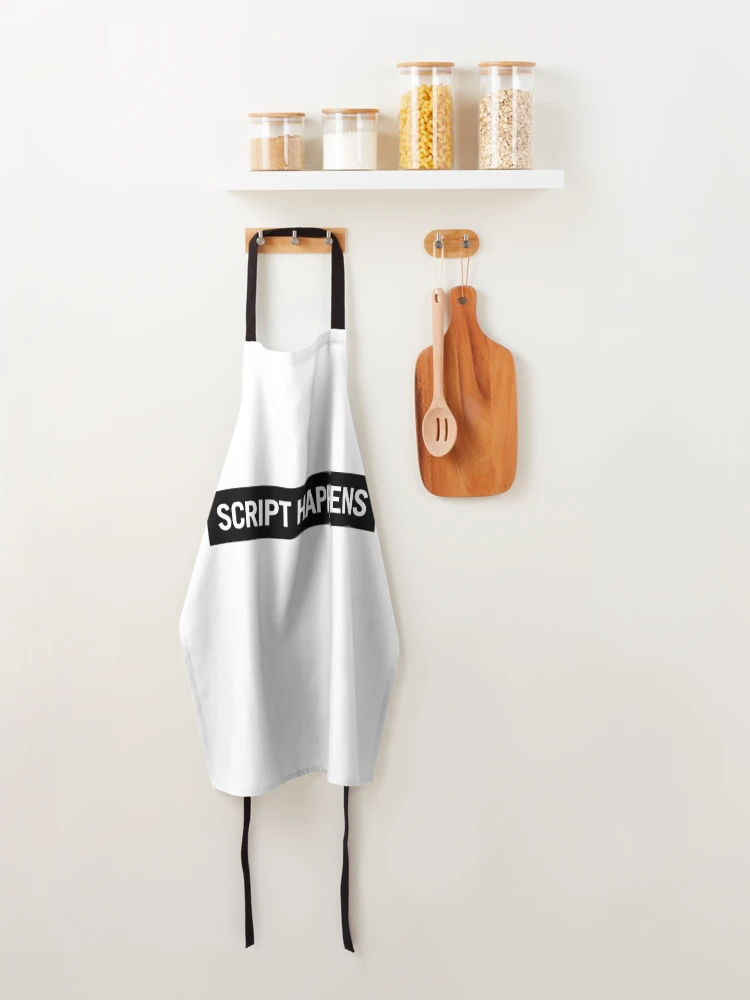 Thumbnail 4 of 6, Apron, Script Happens designed and sold by scriptblast.